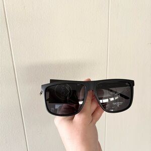 KOHV black large frame unisex sunglasses plastic new